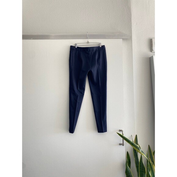 Stella McCartney Vivian Wool Skinny Zip-Cuff Pants in Navy Blue - Picture 8 of 12